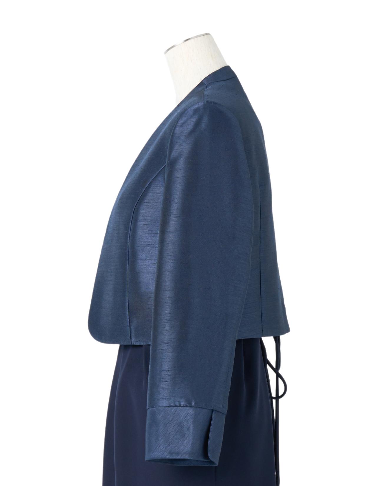 M/L】シャンタンノーカラージャケット（ネイビー）のレンタルページ