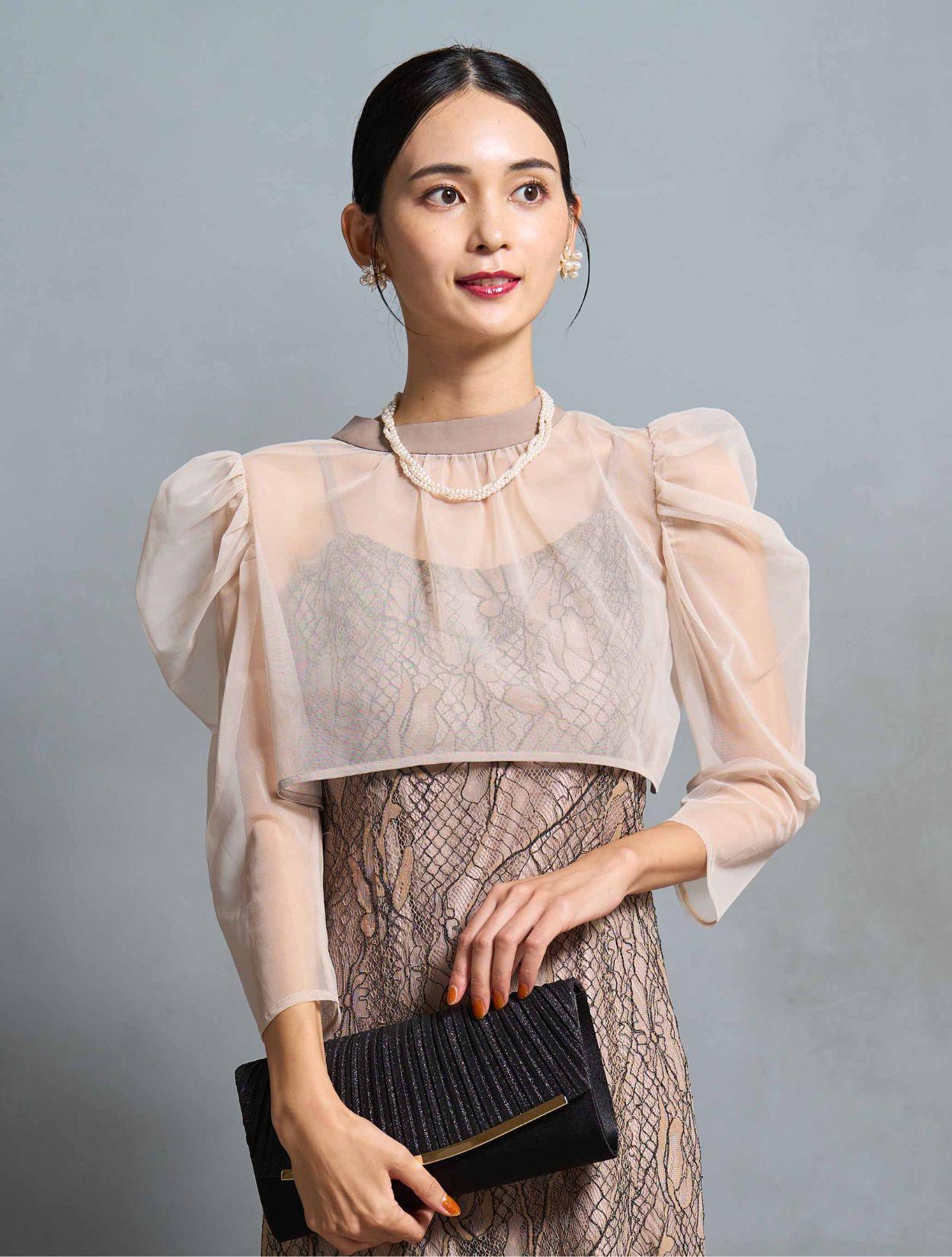 レッスンドレス M/L】2wayコードレースドレス（ベージュ）DPSET0638のレンタル