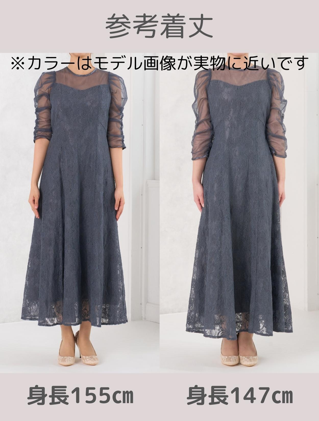 M】シアースリーブ×レースドレス（Cグレー）DPSET0743のレンタルページ