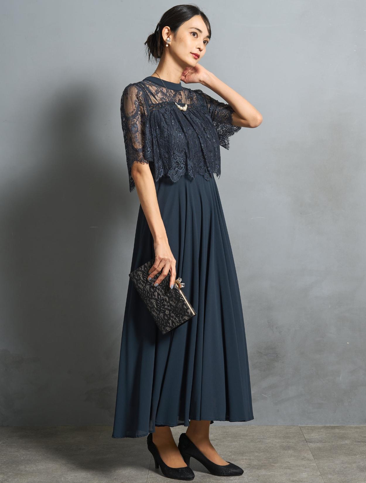 LIMI feu 18SS ポリエステル 変形デザイン ドレス ネイビーS LIMI feu (リミ フゥ)｜【公式通販】THE SHOP YOHJI YAMAMOTO