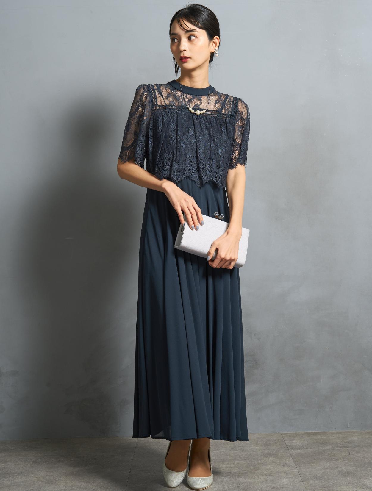 db DressBlack ダークパープル ロングドレス TADASHI SHOJI パープルロングドレス レンタル | 【ドレス