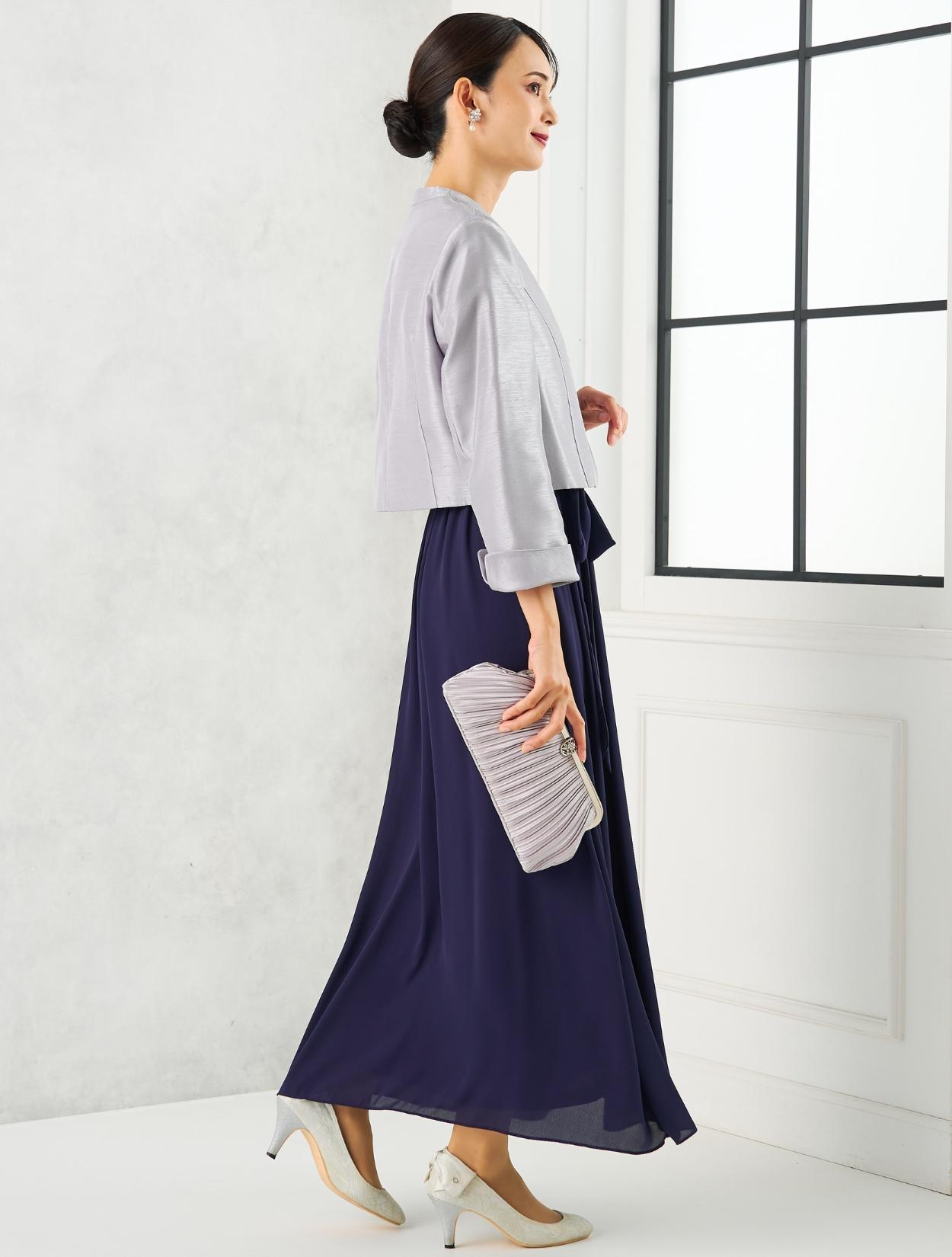 LL/3L】袖レースロングドレス（ネイビー）DPSET0678Lのレンタルページ