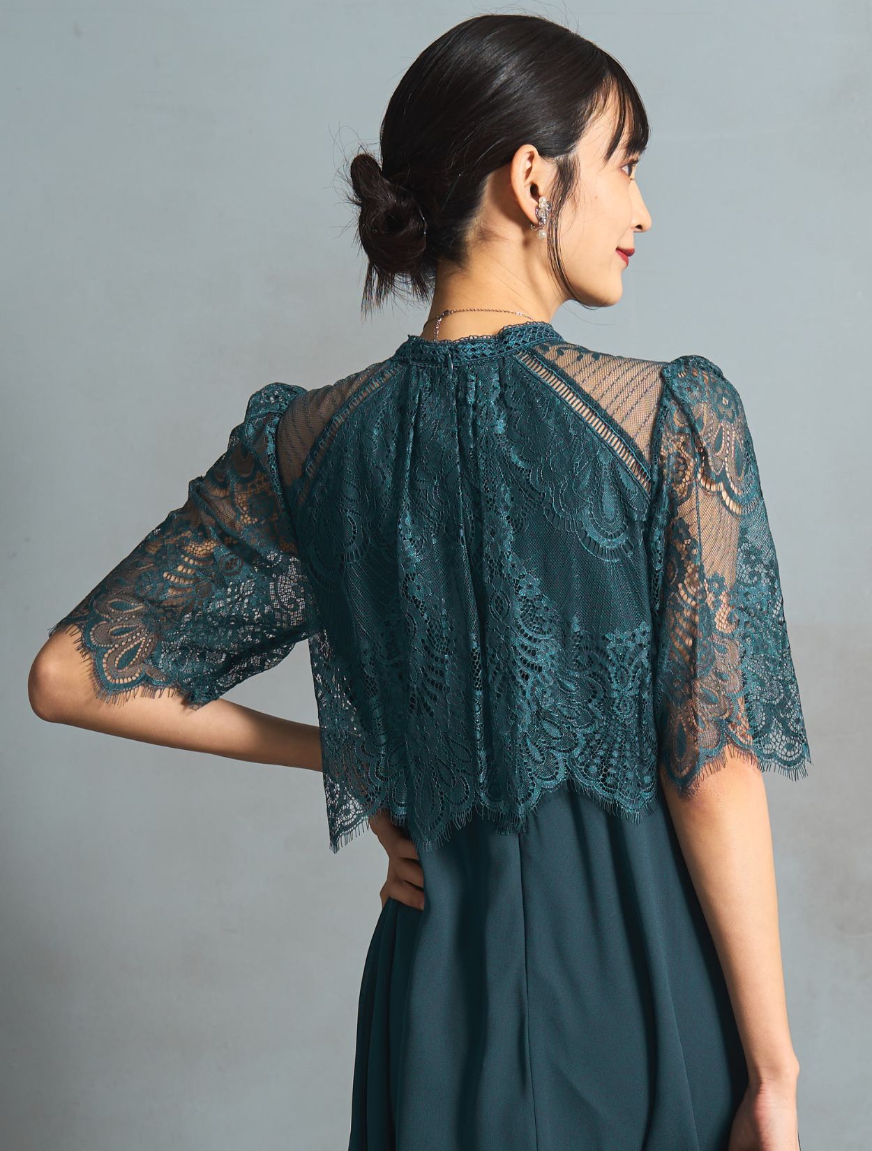 【3点セット】ミントグリーン レース パーティードレス バッグ パンプス パーティドレス/バッグの3点セット 3点セットミントグリーン レース