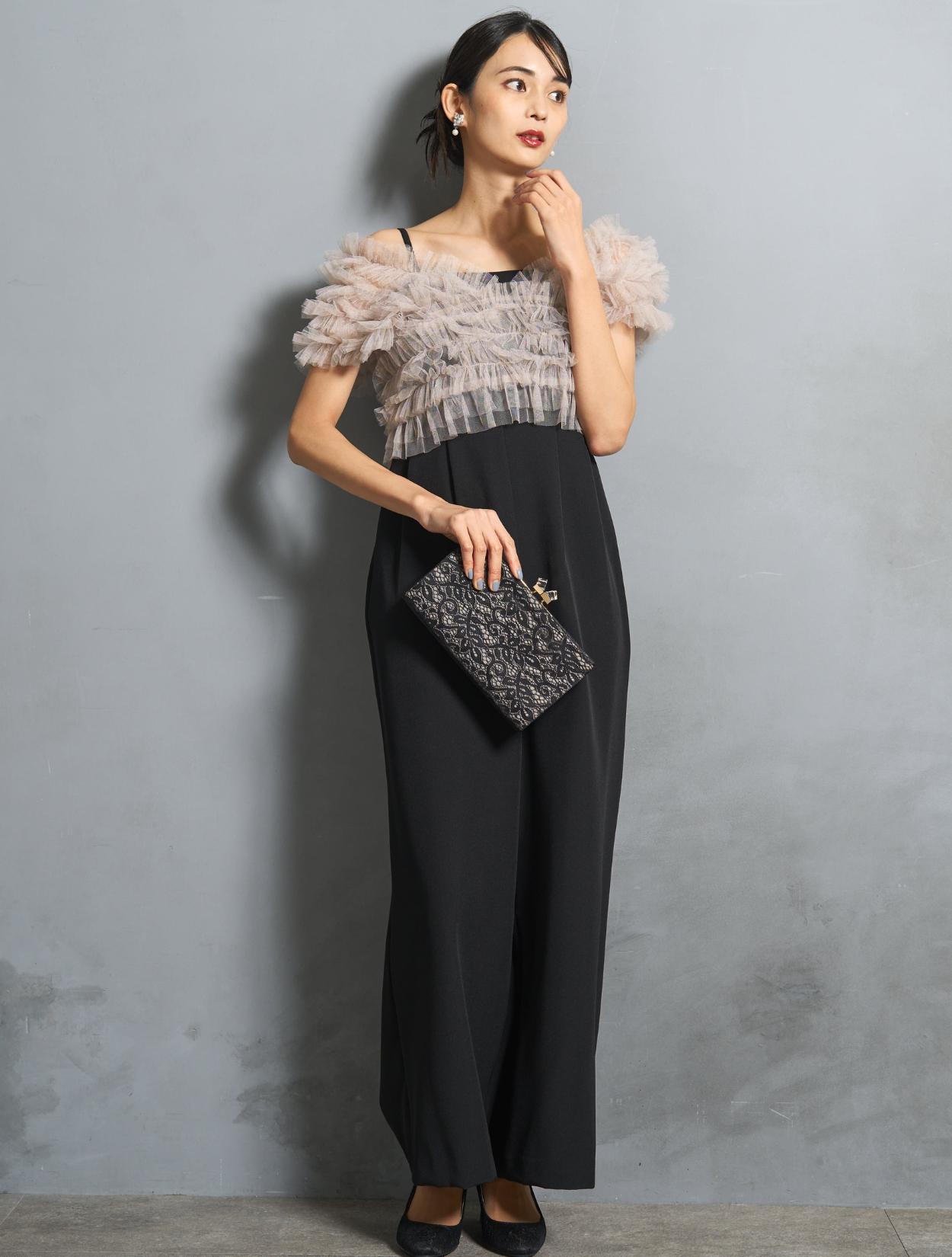 【DRESS PLUS】オールインワン ブラック Mサイズ　結婚式　ドレス DRESS PLUS】オールインワン ブラック Mサイズ 結婚式 ドレス