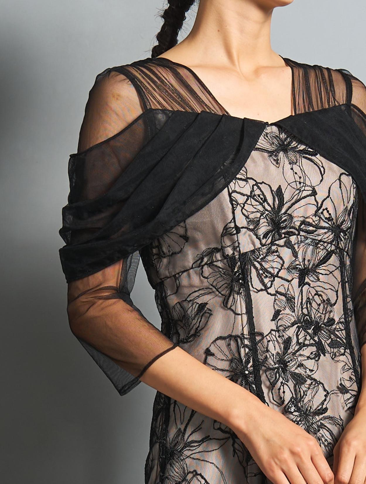 【美品】スパンコール刺繍ドレス SNIDEL スパンコール刺繍ドレス