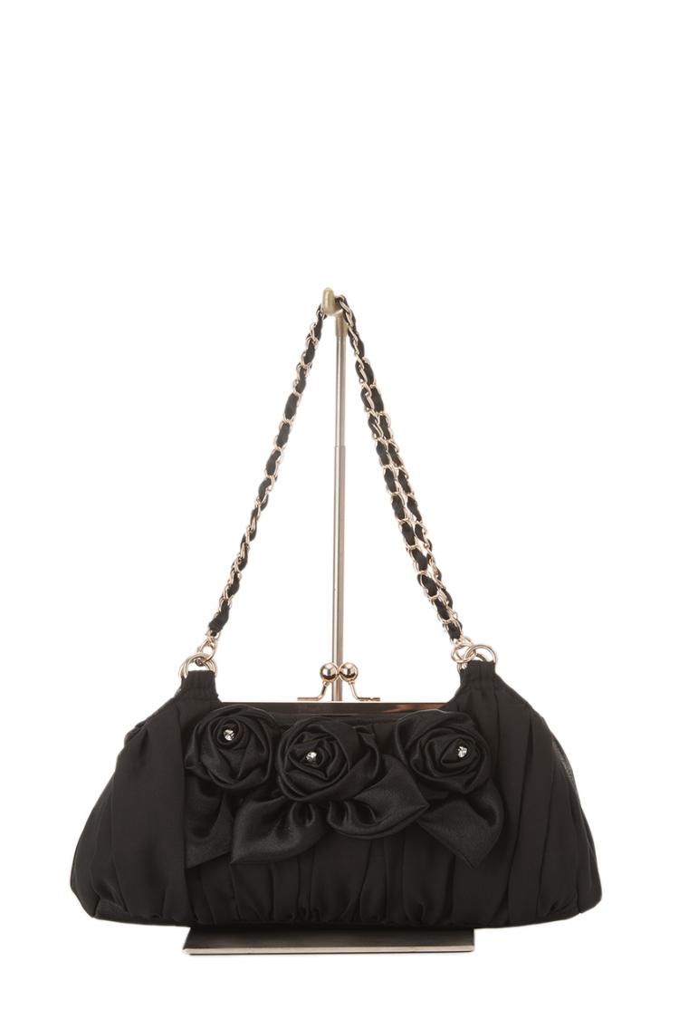 バラモチーフバッグ（ブラック）