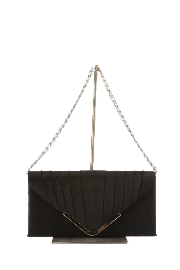 Ｖラインクラッチバッグ（ブラック）