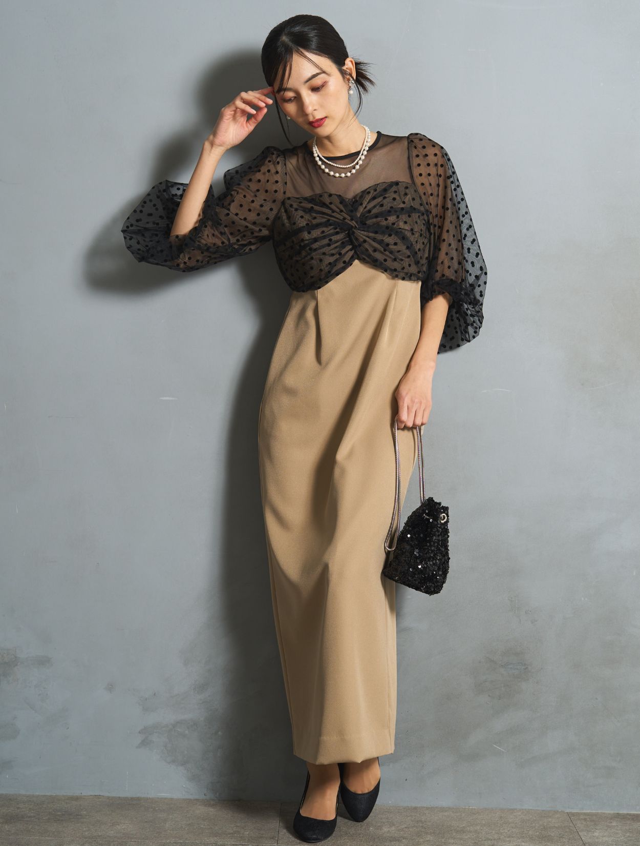 ヘンリープール 英国製 REAL ONYX カフス ドレススタッド セット ドレスプラス DRESS+ レースブラウス ジャンプスーツ