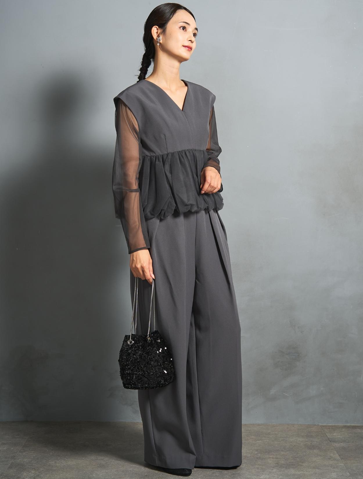 マイシャウティー ペプラム セットアップ パンツ パーティードレス レース M My shawty パンツドレス peplum design set up : ZOZOTOWN Yahoo