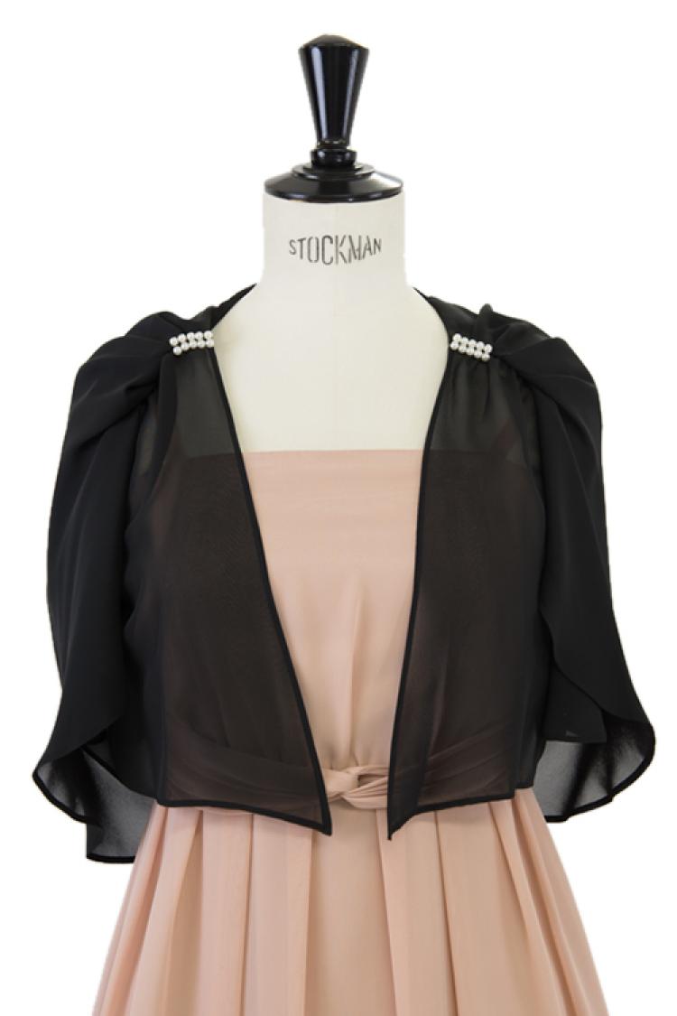 【F】バックリボンフレアボレロ（ブラック）