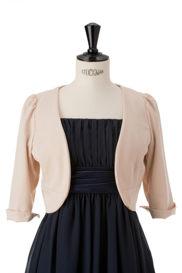 【M】バックリボン七分袖ジャケット（ベージュ）